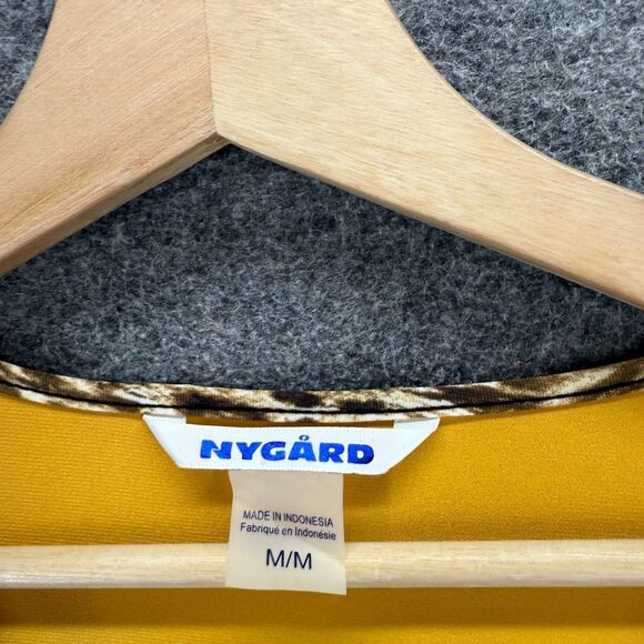 New Nygard T-Shirt Women M Medium Orange Animal Print Short Sleeve Pullover - Picture 3 of 9